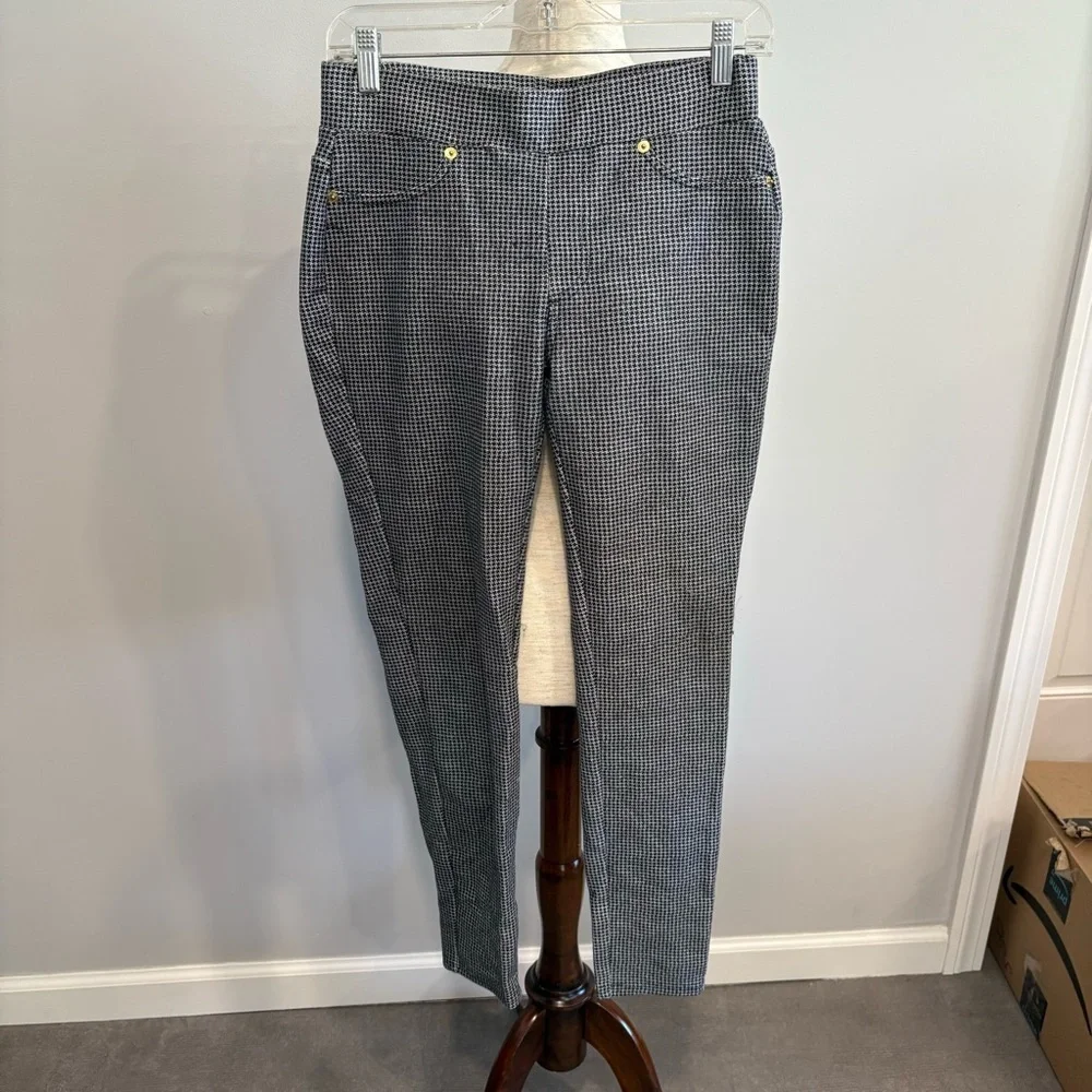 Michael Kors Black and‎ White Checkered Dress Skinny Pants Small